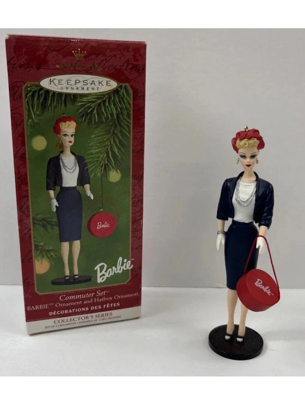 Hallmark Keepsake Barbie Commuter Set 2000 Exclusive Christmas Ornament New